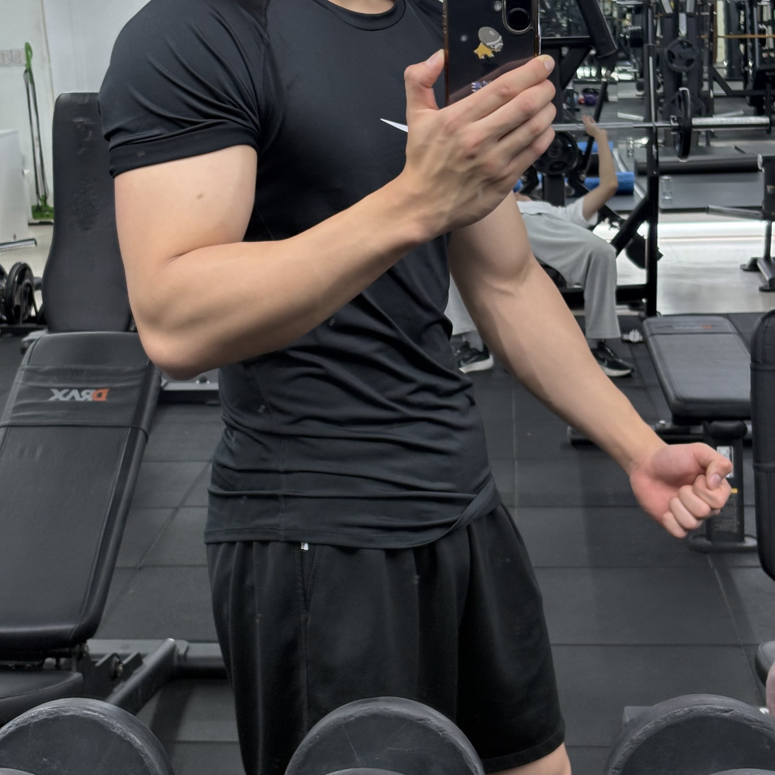 Nike Pro Dri-Fit Short Sleeve Fitness Top Black - Asia 착용 스타일