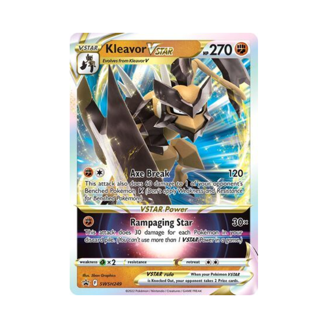 포켓몬 TCG 사마자르 VSTAR 점보 P 소드 & 실드 프로모카드 (영문판)(Pokemon TCG Kleavor VSTAR Jumbo P Sword & Shield Promos (English Ver.)) - 1