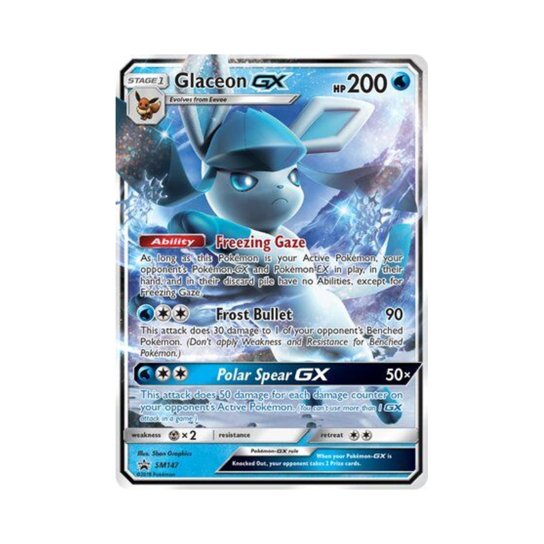 포켓몬 TCG 글레이시아 GX P 썬 & 문 프로모카드 (영문판)(Pokemon TCG Glaceon GX P Sun & Moon Promos (English Ver.)) - 1