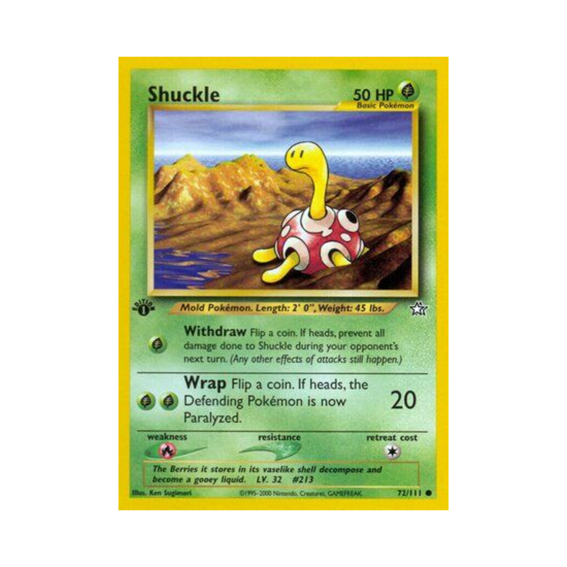 포켓몬 TCG 단단지 C 네오 제네시스 (영문판)(Pokemon TCG Shuckle C Neo Genesis (English Ver.)) - 1