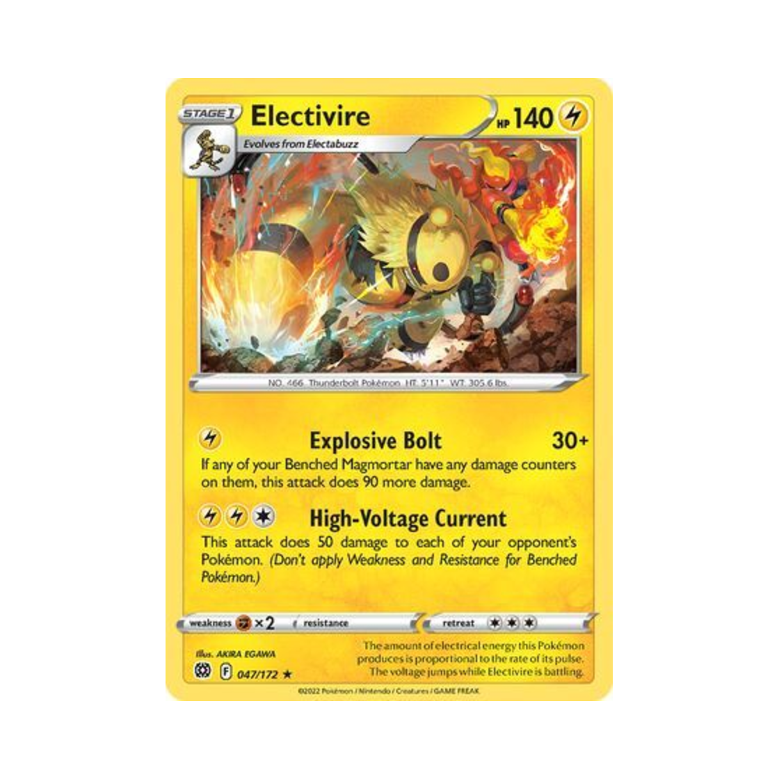 포켓몬 TCG 에레키블 R 브릴리언트 스타즈 (영문판)(Pokemon TCG Electivire R Brilliant Stars (English Ver.)) - 1