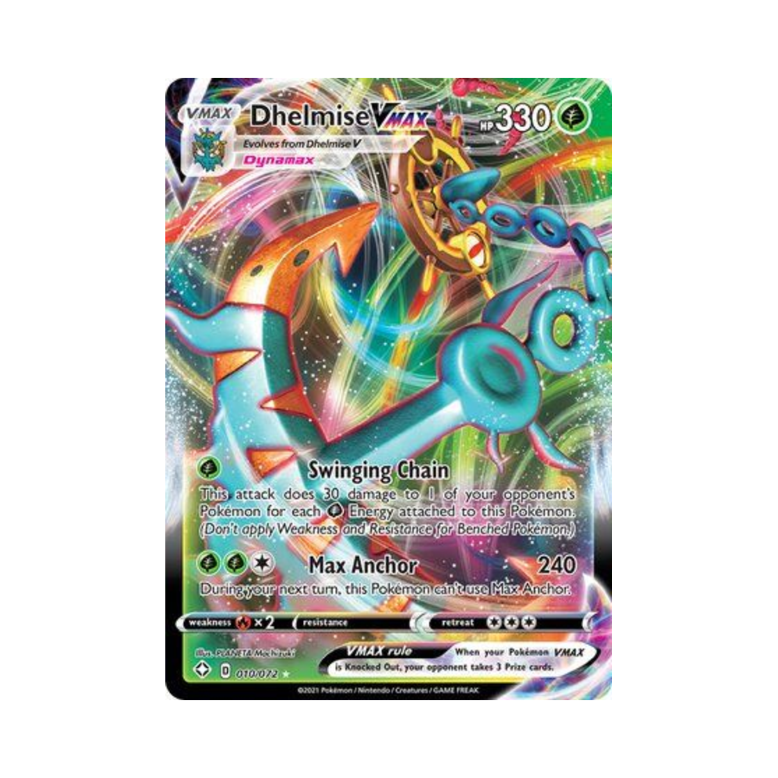 포켓몬 TCG 타타륜 VMAX HRV 샤이닝 페이츠 (영문판)(Pokemon TCG Dhelmise VMAX HRV Shining Fates (English Ver.)) - 1
