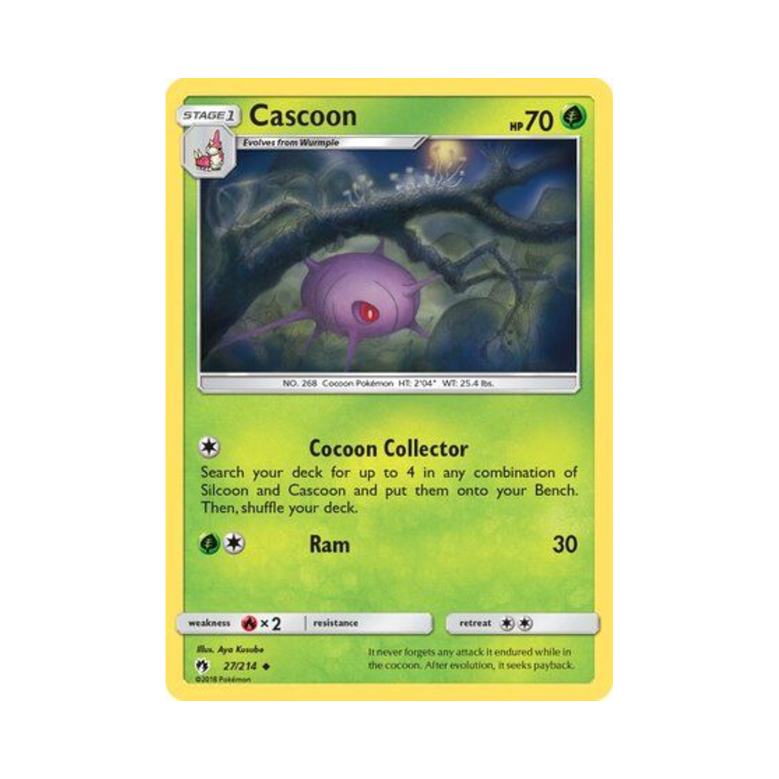 포켓몬 TCG 카스쿤 U 로스트 썬더 (영문판)(Pokemon TCG Cascoon U Lost Thunder (English Ver.)) - 1