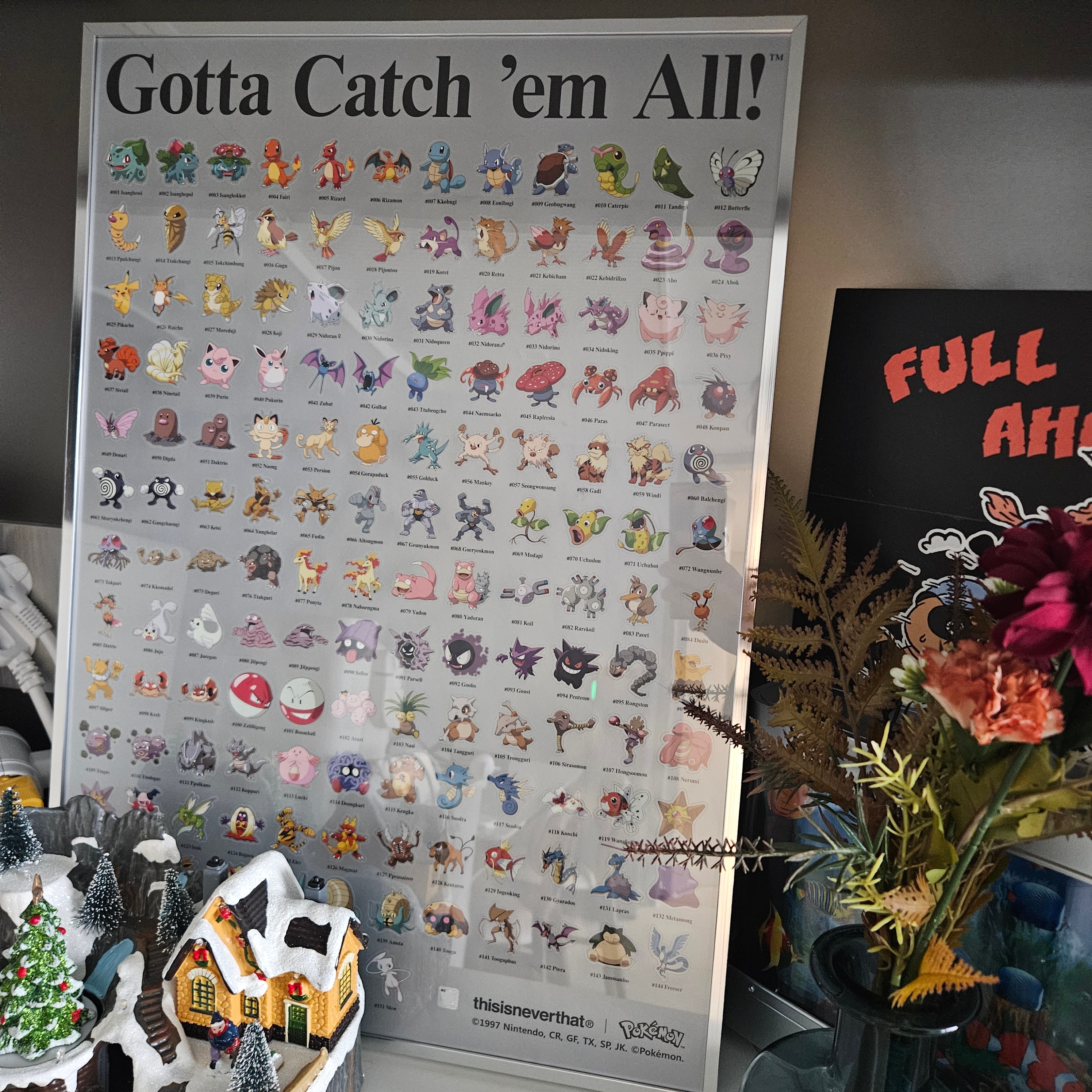 Pokemon x Thisisneverthat Sticker Poster Multi 착용 스타일