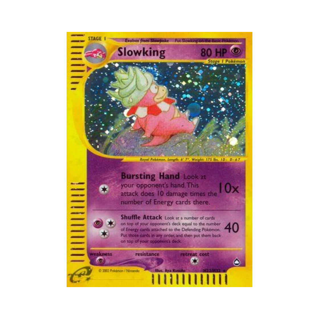 포켓몬 TCG 야도킹 RH 아쿠아폴리스 (영문판)(Pokemon TCG Slowking RH Aquapolis (English Ver.))