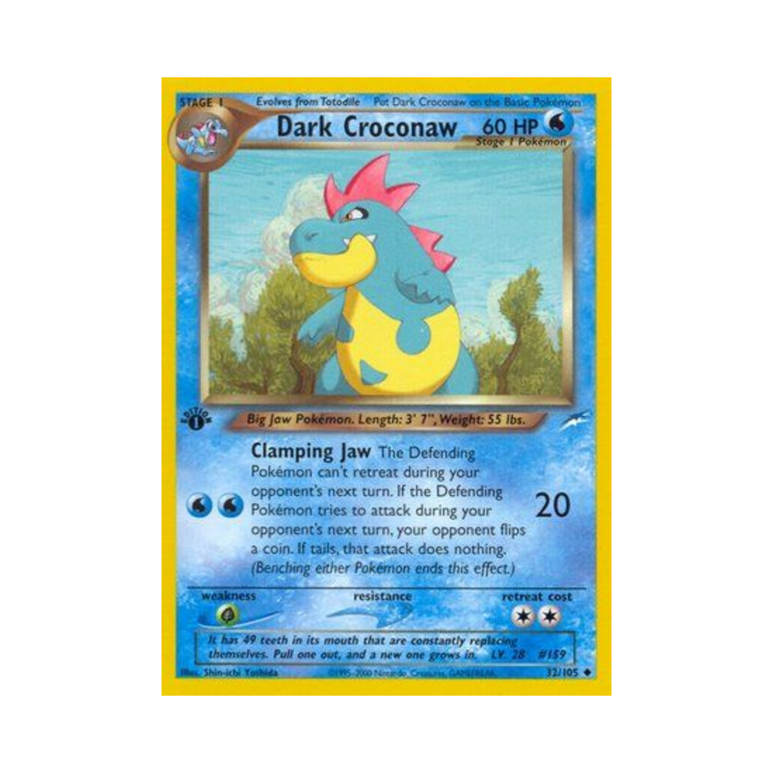 포켓몬 TCG 다크 엘리게이 U 네오 데스티니 (영문판)(Pokemon TCG Dark Croconaw U Neo Destiny (English Ver.))