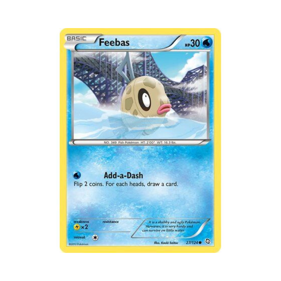 포켓몬 TCG 빈티나 C 드래곤즈 엑잘티드 (영문판)(Pokemon TCG Feebas C Dragons Exalted (English Ver.))