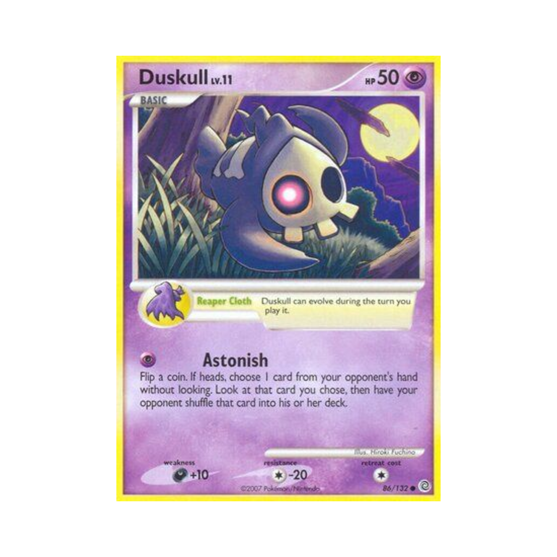 포켓몬 TCG 해골몽 C 시크릿 원더스 (영문판)(Pokemon TCG Duskull C Secret Wonders (English Ver.))