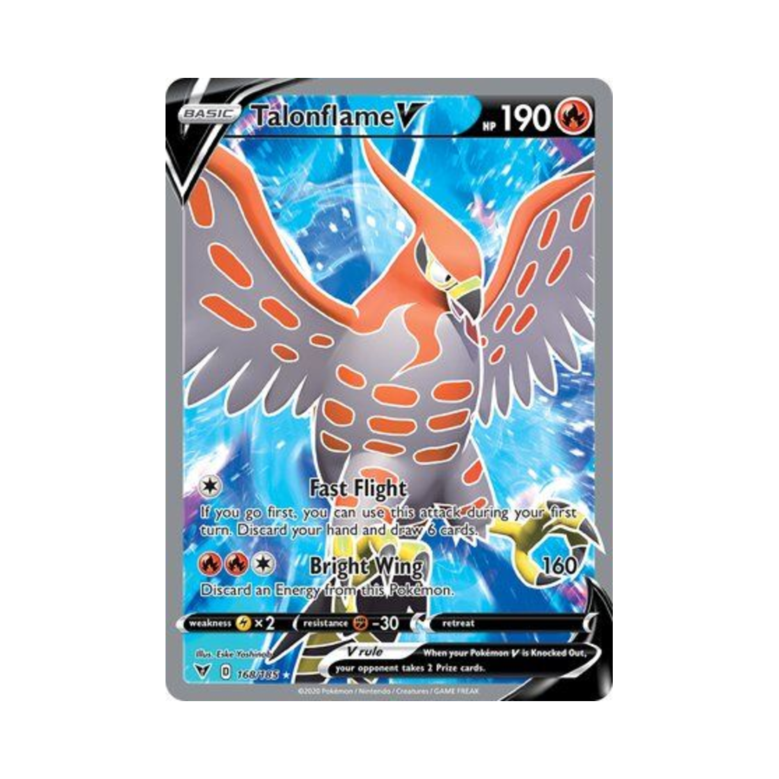 포켓몬 TCG 파이어로 V RU 비비드 볼티지 (영문판)(Pokemon TCG Talonflame V RU Vivid Voltage (English Ver.))
