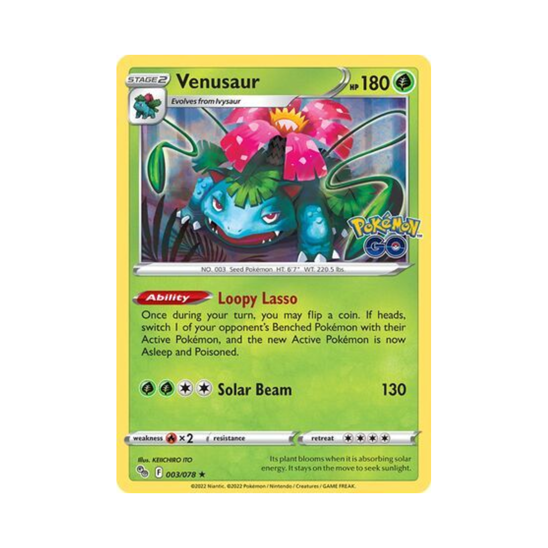 포켓몬 TCG 이상해꽃 RH 포켓몬 고 (영문판)(Pokemon TCG Venusaur RH Pokemon GO (English Ver.)) - 1