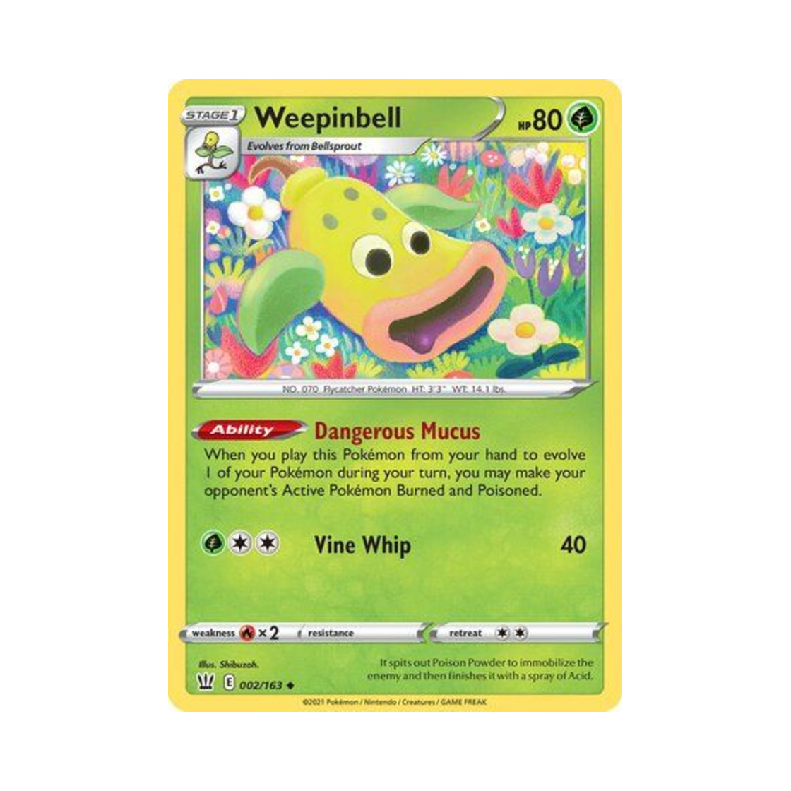포켓몬 TCG 우츠동 U 배틀 스타일즈 (영문판)(Pokemon TCG Weepinbell U Battle Styles (English Ver.)) - 1