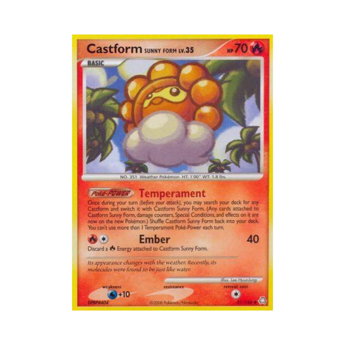포켓몬 TCG 캐스퐁 태양의 모습 U 레전드 어웨이크드 (영문판)(Pokemon TCG Castform Sunny Form U Legends Awakened (English Ver.)) - 1