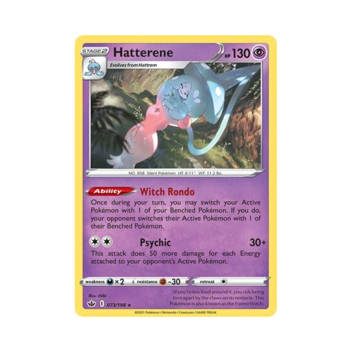 포켓몬 TCG 브리무음 RH 칠링 레인 (영문판)(Pokemon TCG Hatterene RH Chilling Reign (English Ver.)) - 1