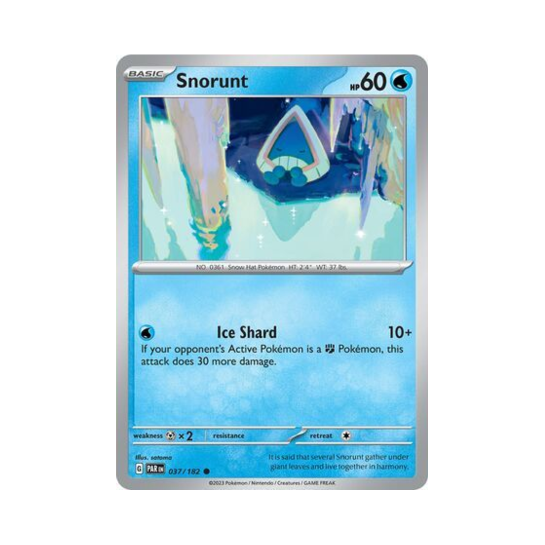포켓몬 TCG 눈꼬마 C 파라독스 리프트 (영문판)(Pokemon TCG Snorunt C Paradox Rift (English Ver.)) - 1
