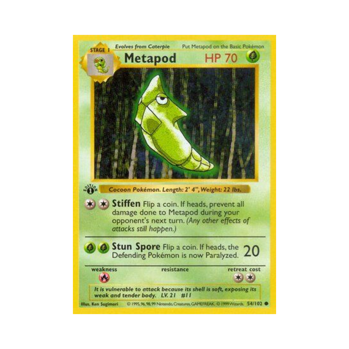 포켓몬 TCG 단데기 C 베이스 세트 (영문판)(Pokemon TCG Metapod C Base Set (English Ver.)) - 1