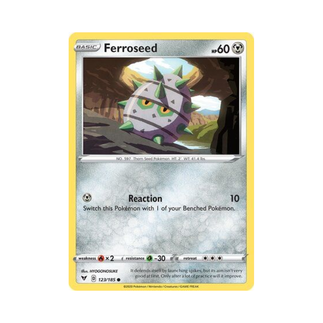 포켓몬 TCG 철시드 C 비비드 볼티지 (영문판)(Pokemon TCG Ferroseed C Vivid Voltage (English Ver.)) - 1