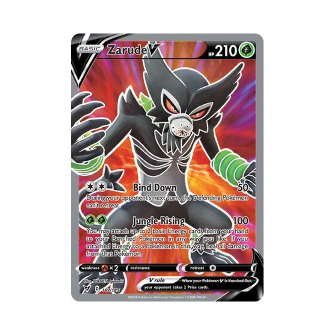 포켓몬 TCG 자루도 V RU 비비드 볼티지 (영문판)(Pokemon TCG Zarude V RU Vivid Voltage (English Ver.)) - 1