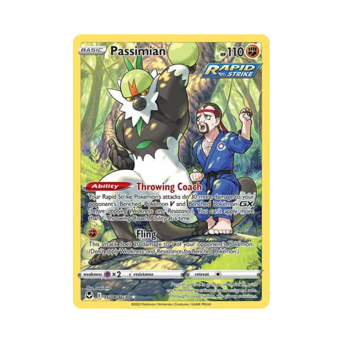 포켓몬 TCG 내던숭이 RH 실버 템페스트 (영문판)(Pokemon TCG Passimian RH Silver Tempest (English Ver.)) - 1