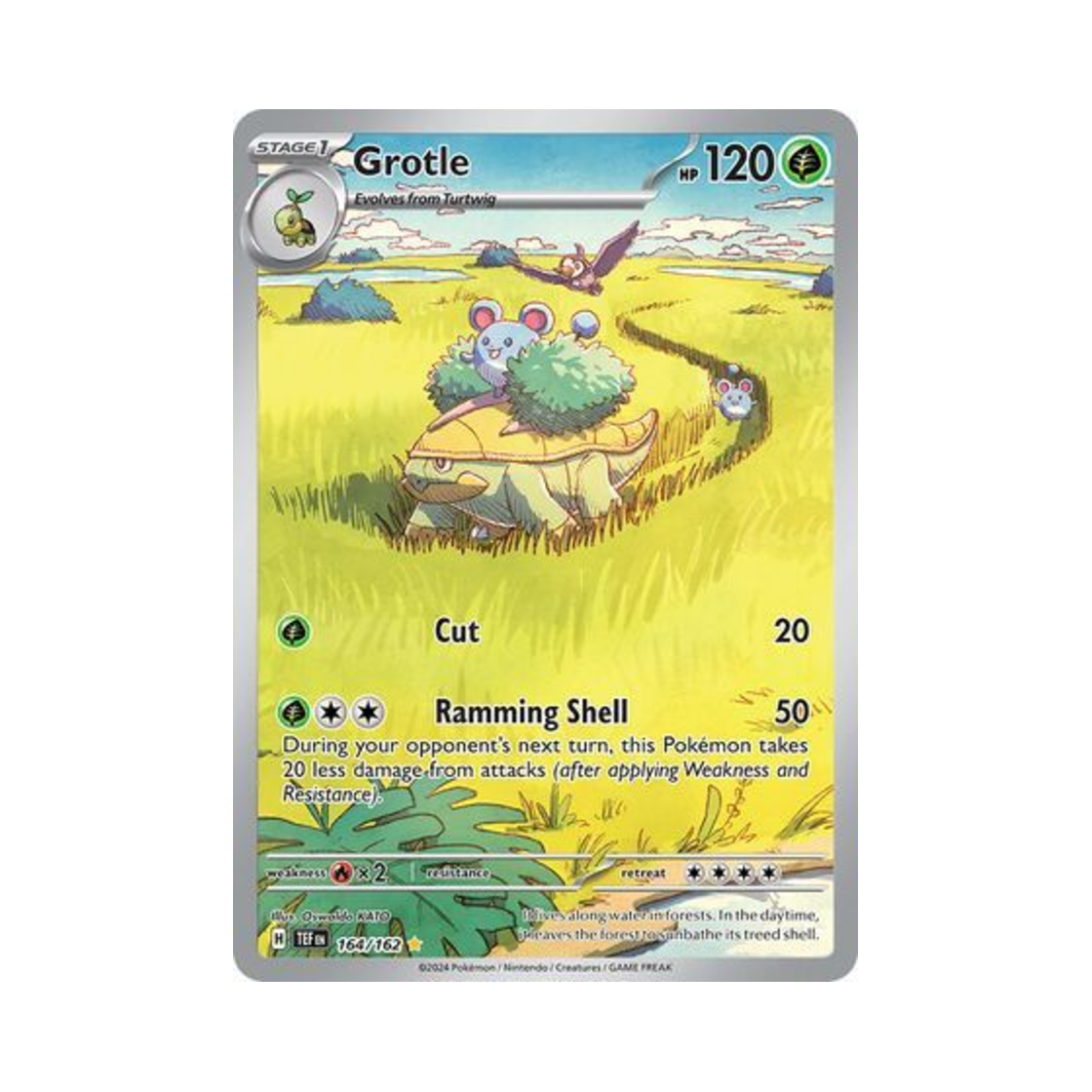 포켓몬 TCG 수풀부기 IR 템포럴 포시스 (영문판)(Pokemon TCG Grotle IR Temporal Forces (English Ver.))