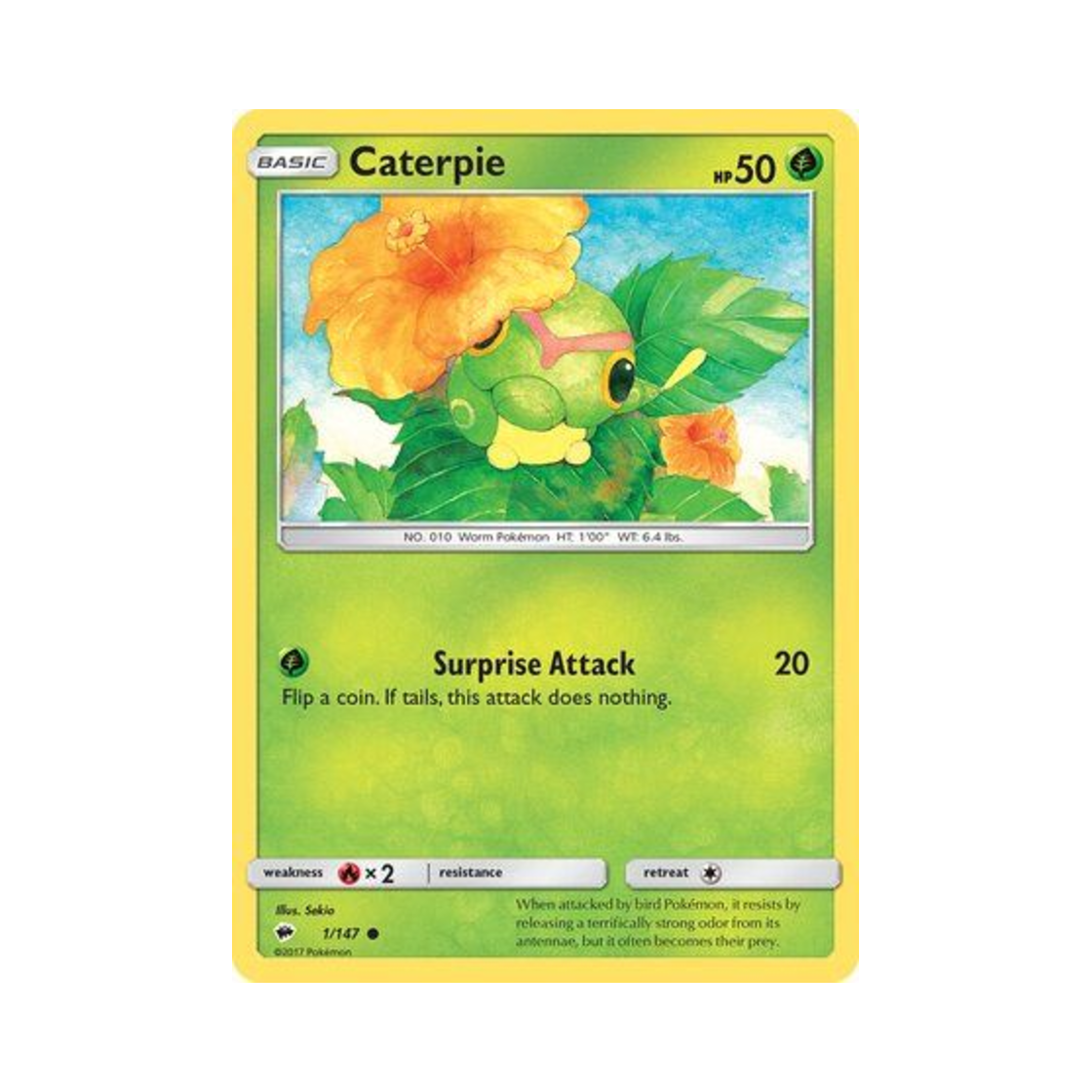 포켓몬 TCG 캐터피 C 버닝 쉐도우 (영문판)(Pokemon TCG Caterpie C Burning Shadows (English Ver.)) - 1