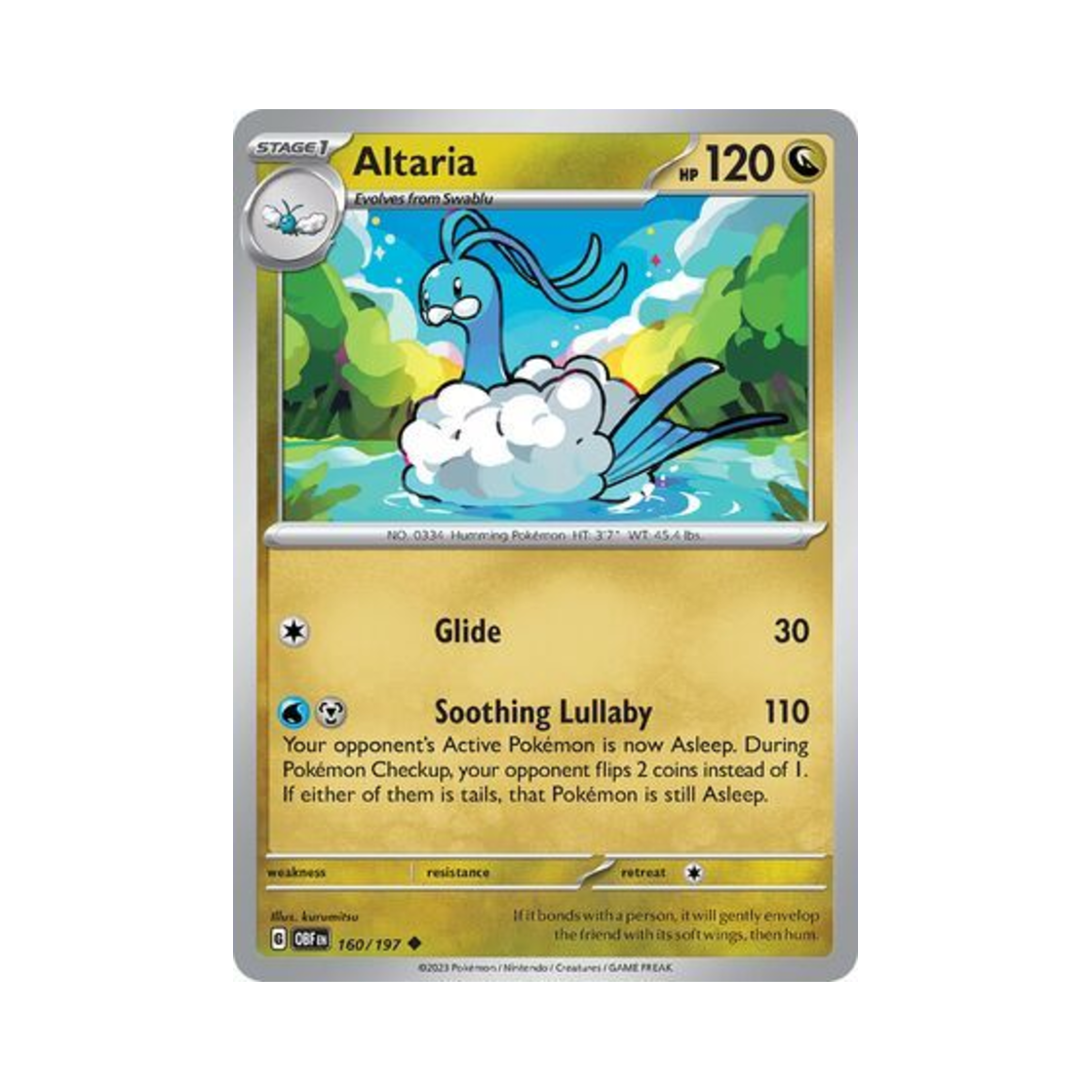 포켓몬 TCG 파비코리 U 옵시디언 플레임즈 (영문판)(Pokemon TCG Altaria U Obsidian Flames (English Ver.)) - 1