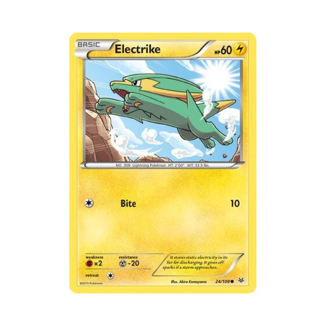 포켓몬 TCG 썬더라이 C 로어링 스카이즈 (영문판)(Pokemon TCG Electrike C Roaring Skies (English Ver.)) - 1