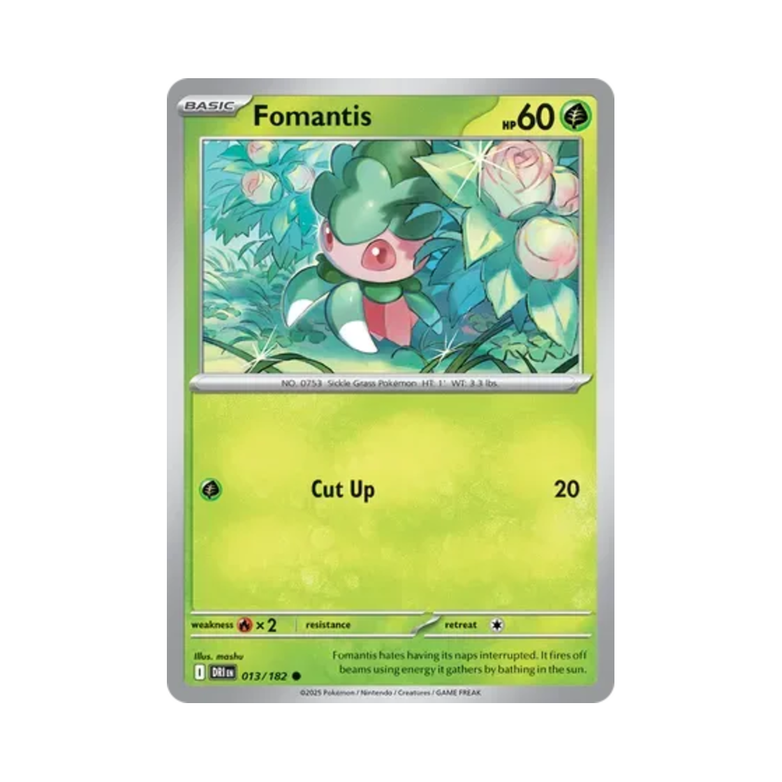 포켓몬 TCG 짜랑랑 C 데스티니드 라이벌스 (영문판)(Pokemon TCG Fomantis C Destined Rivals (English Ver.))