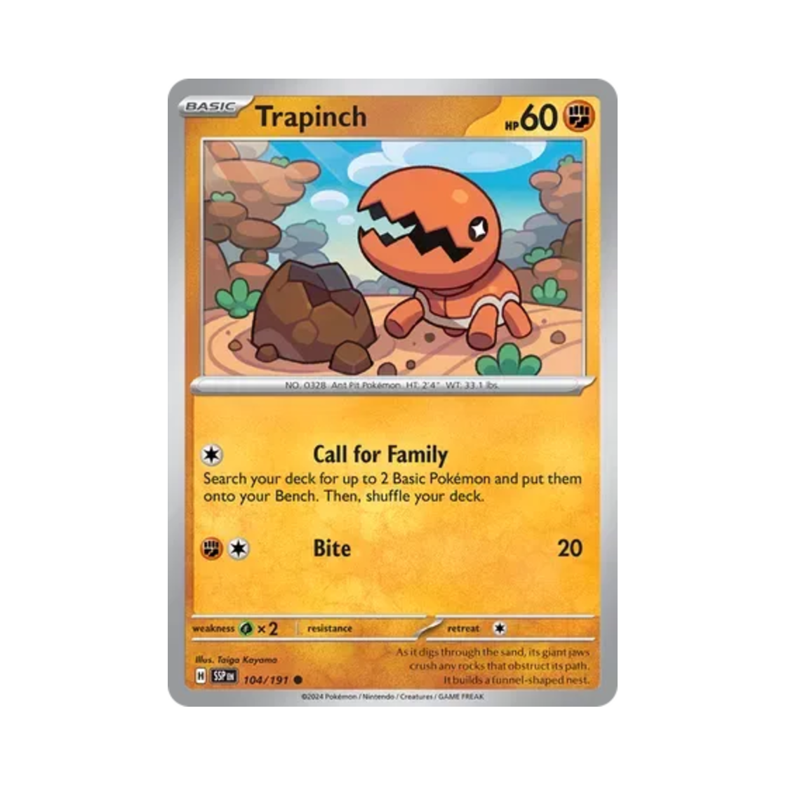 포켓몬 TCG 톱치 C 서징 스파크 (영문판)(Pokemon TCG Trapinch C Surging Sparks (English Ver.)) - 1