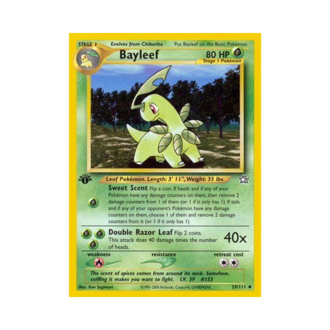 포켓몬 TCG 베이리프 U 네오 제네시스 (영문판)(Pokemon TCG Bayleef U Neo Genesis (English Ver.)) - 1