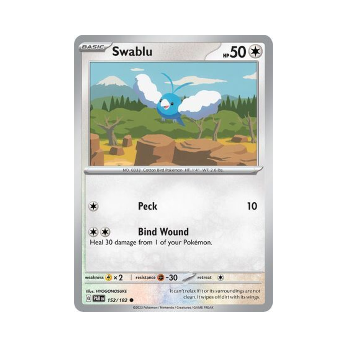 포켓몬 TCG 파비코 C 파라독스 리프트 (영문판)(Pokemon TCG Swablu C Paradox Rift (English Ver.)) - 1