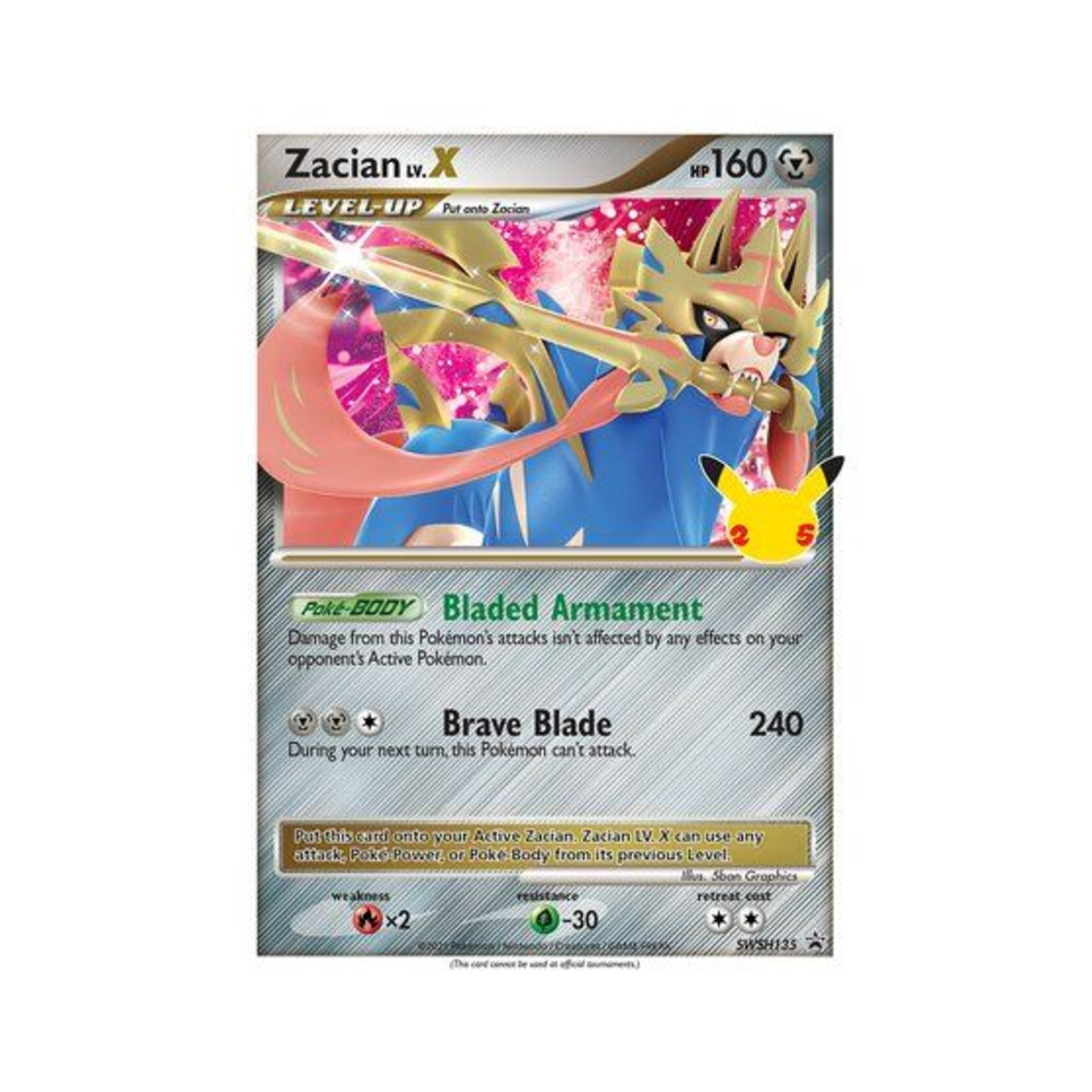포켓몬 TCG 자시안 LV.X P 소드 & 실드 프로모카드 (영문판)(Pokemon TCG Zacian LV.X P Sword & Shield Promos (English Ver.)) - 1