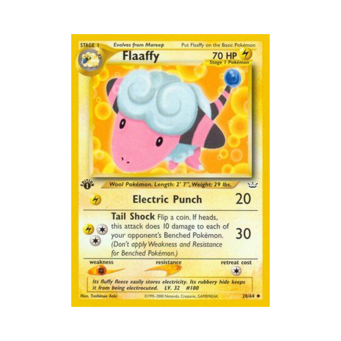 포켓몬 TCG 보송송 U 네오 레버레이션 (영문판)(Pokemon TCG Flaaffy U Neo Revelation (English Ver.)) - 1