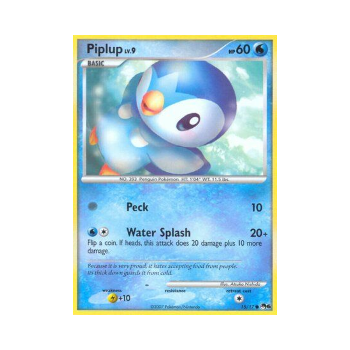 포켓몬 TCG 팽도리 C 팝 시리즈 6 (영문판)(Pokemon TCG Piplup C POP Series 6 (English Ver.)) - 1