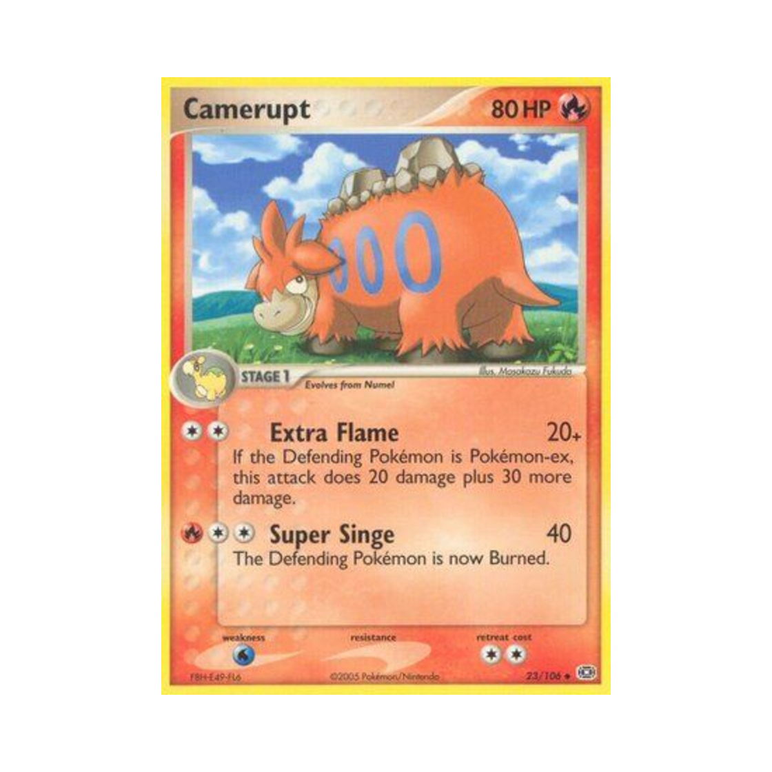 포켓몬 TCG 폭타 U EX 에메랄드 (영문판)(Pokemon TCG Camerupt U EX Emerald (English Ver.)) - 1