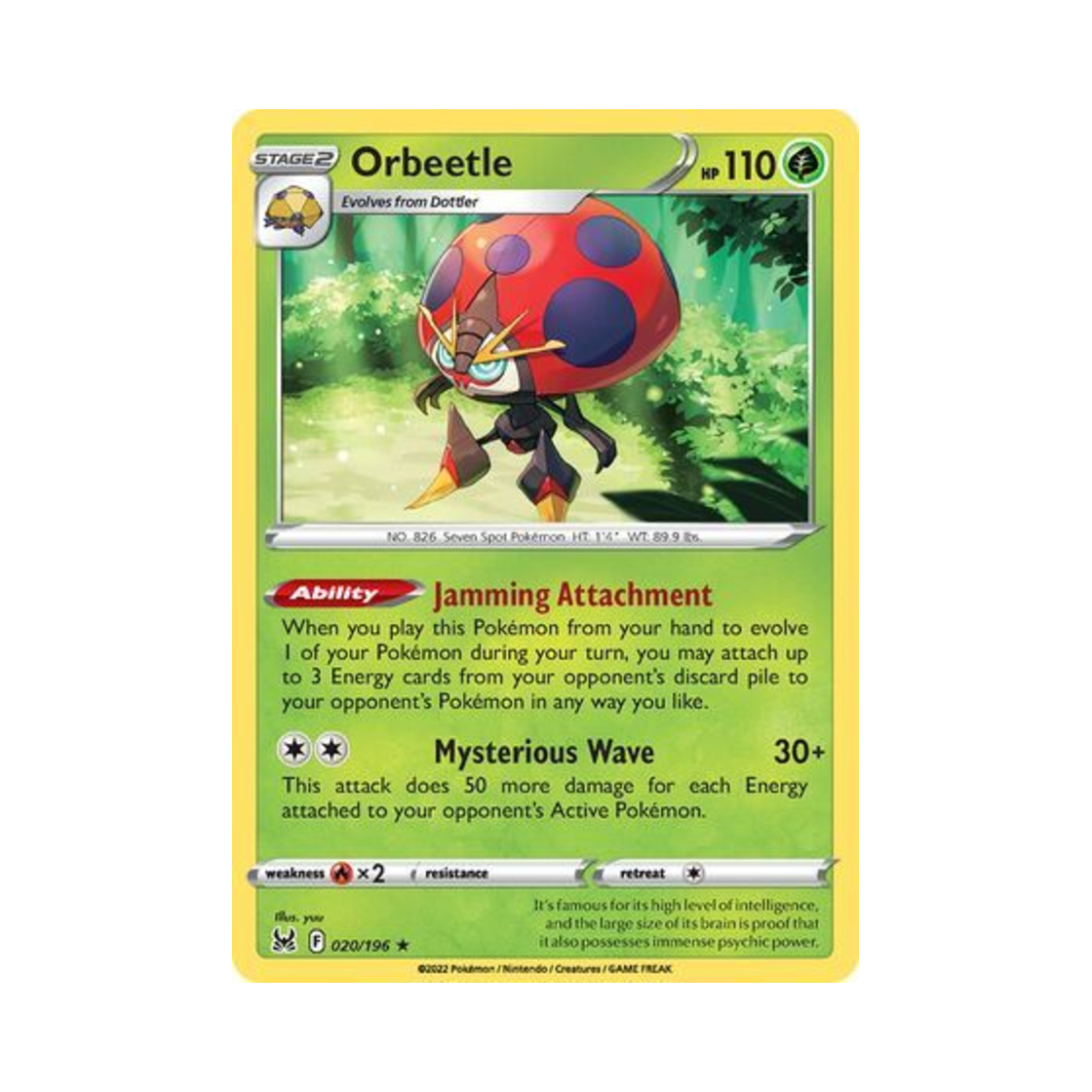 포켓몬 TCG 이올브 RH 로스트 오리진 (영문판)(Pokemon TCG Orbeetle RH Lost Origin (English Ver.))