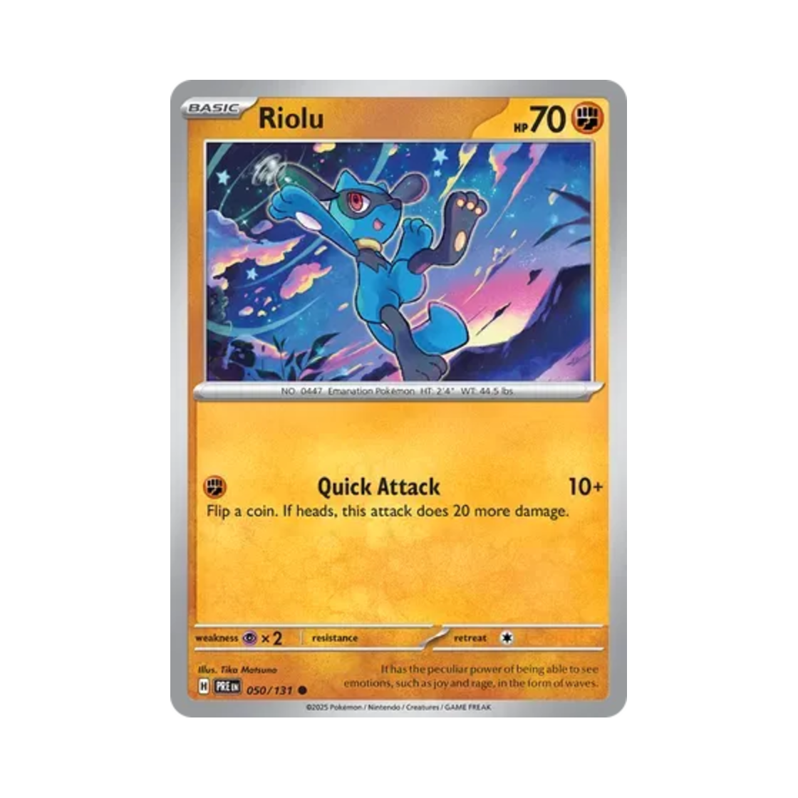 포켓몬 TCG 리오르 C 프리즈매틱 에볼루션즈 (영문판)(Pokemon TCG Riolu C Prismatic Evolutions (English Ver.)) - 1