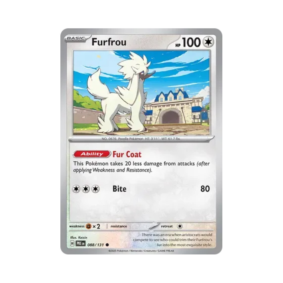 포켓몬 TCG 트리미앙 C 프리즈매틱 에볼루션즈 (영문판)(Pokemon TCG Furfrou C Prismatic Evolutions (English Ver.))