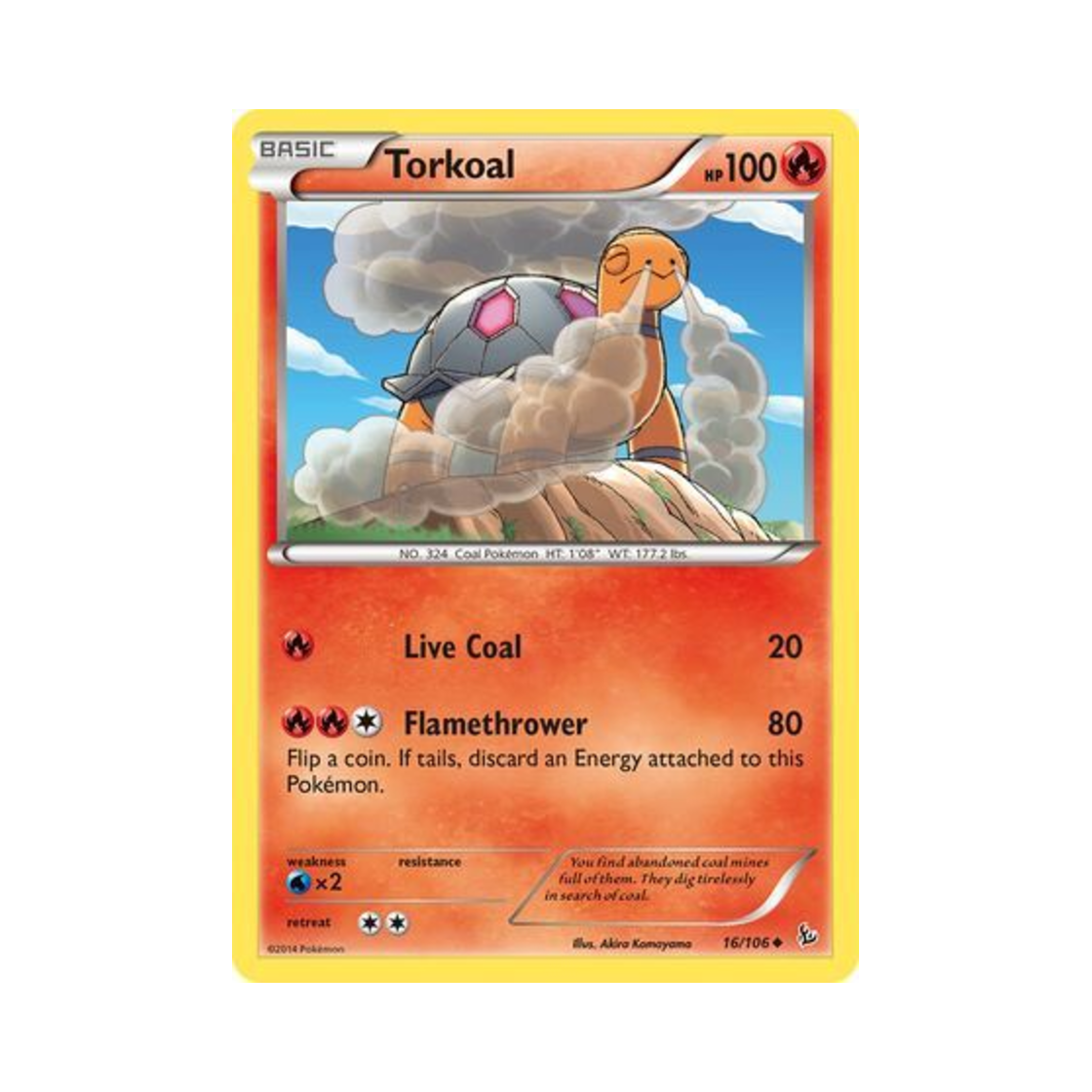 포켓몬 TCG 코터스 U 플래시파이어 (영문판)(Pokemon TCG Torkoal U Flashfire (English Ver.)) - 1