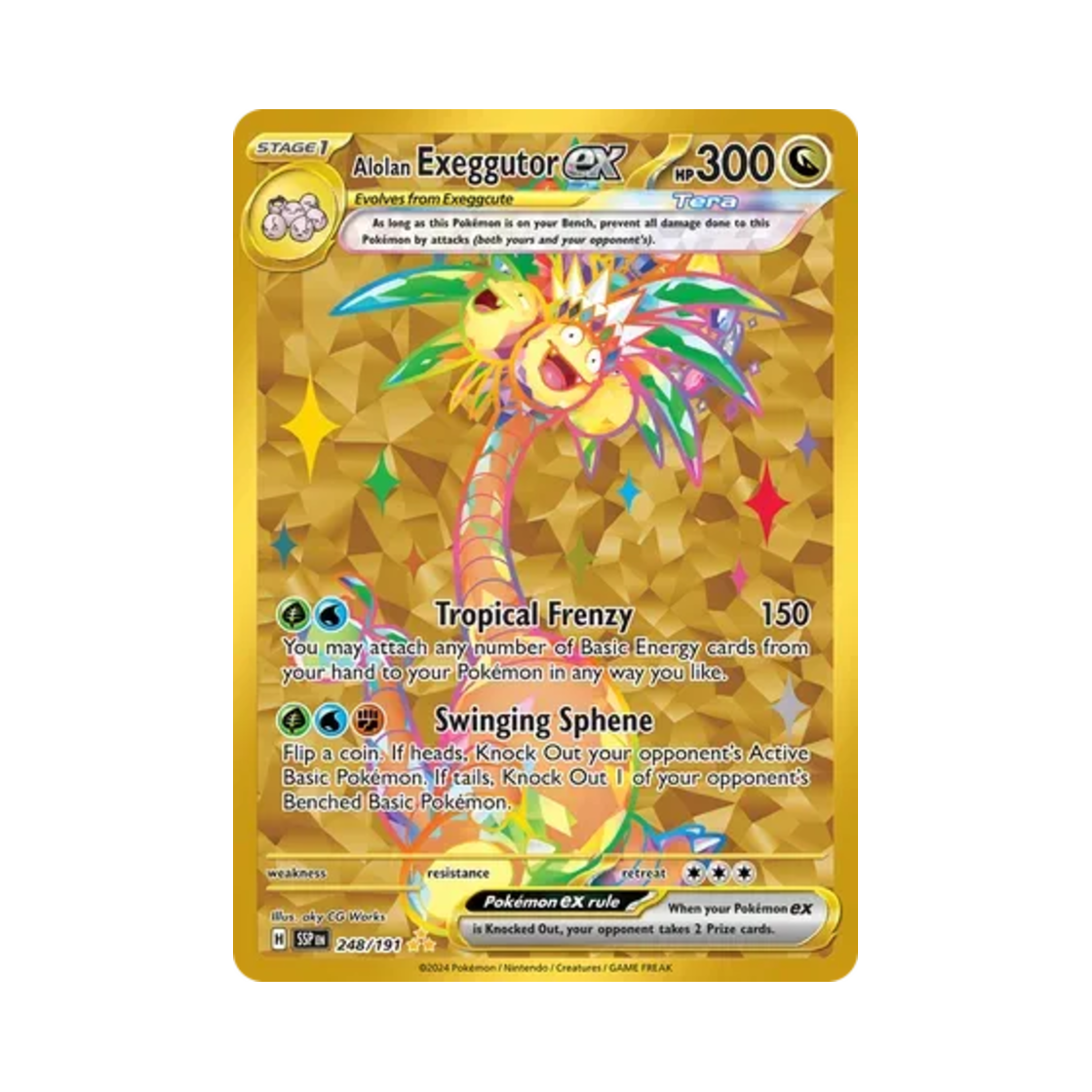 포켓몬 TCG 알로라 나시 ex HR 서징 스파크 (영문판)(Pokemon TCG Alolan Exeggutor ex HR Surging Sparks (English Ver.)) - 1