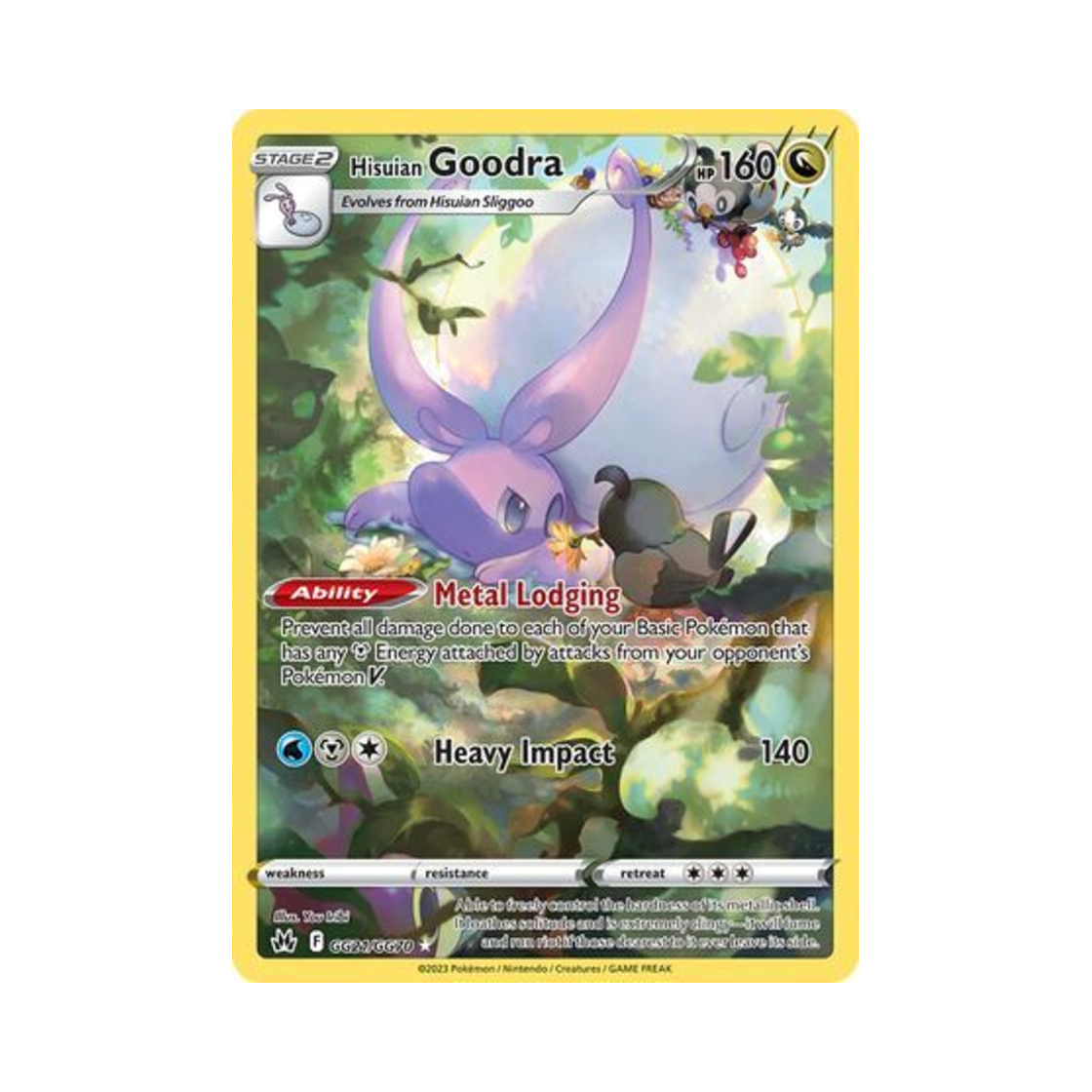포켓몬 TCG 히스이 미끄래곤 R 크라운 제니스 (영문판)(Pokemon TCG Hisuian Goodra R Crown Zenith (English Ver.))