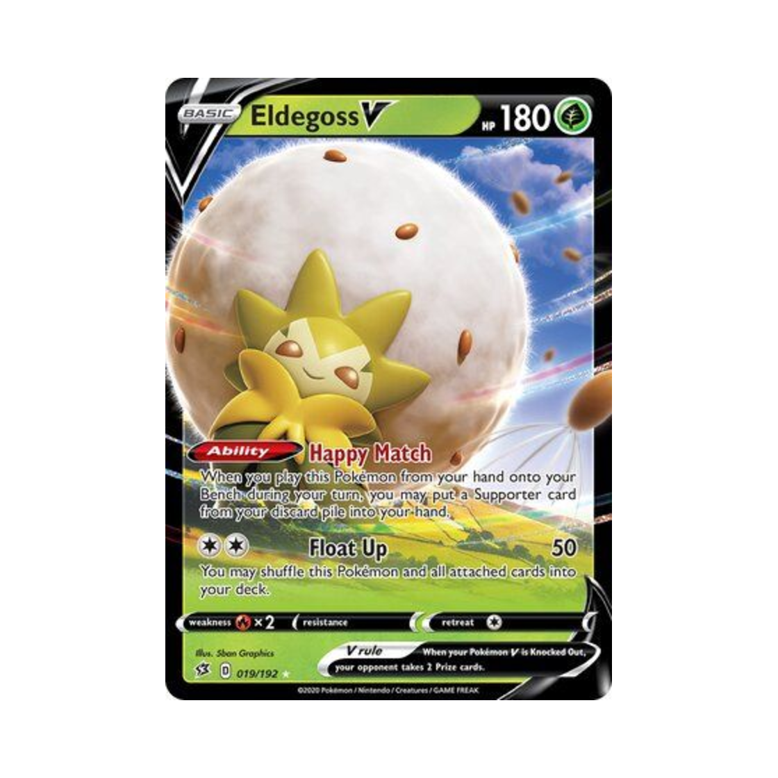 포켓몬 TCG 백솜모카 V HRV 레벌 크래시 (영문판)(Pokemon TCG Eldegoss V HRV Rebel Clash (English Ver.)) - 1