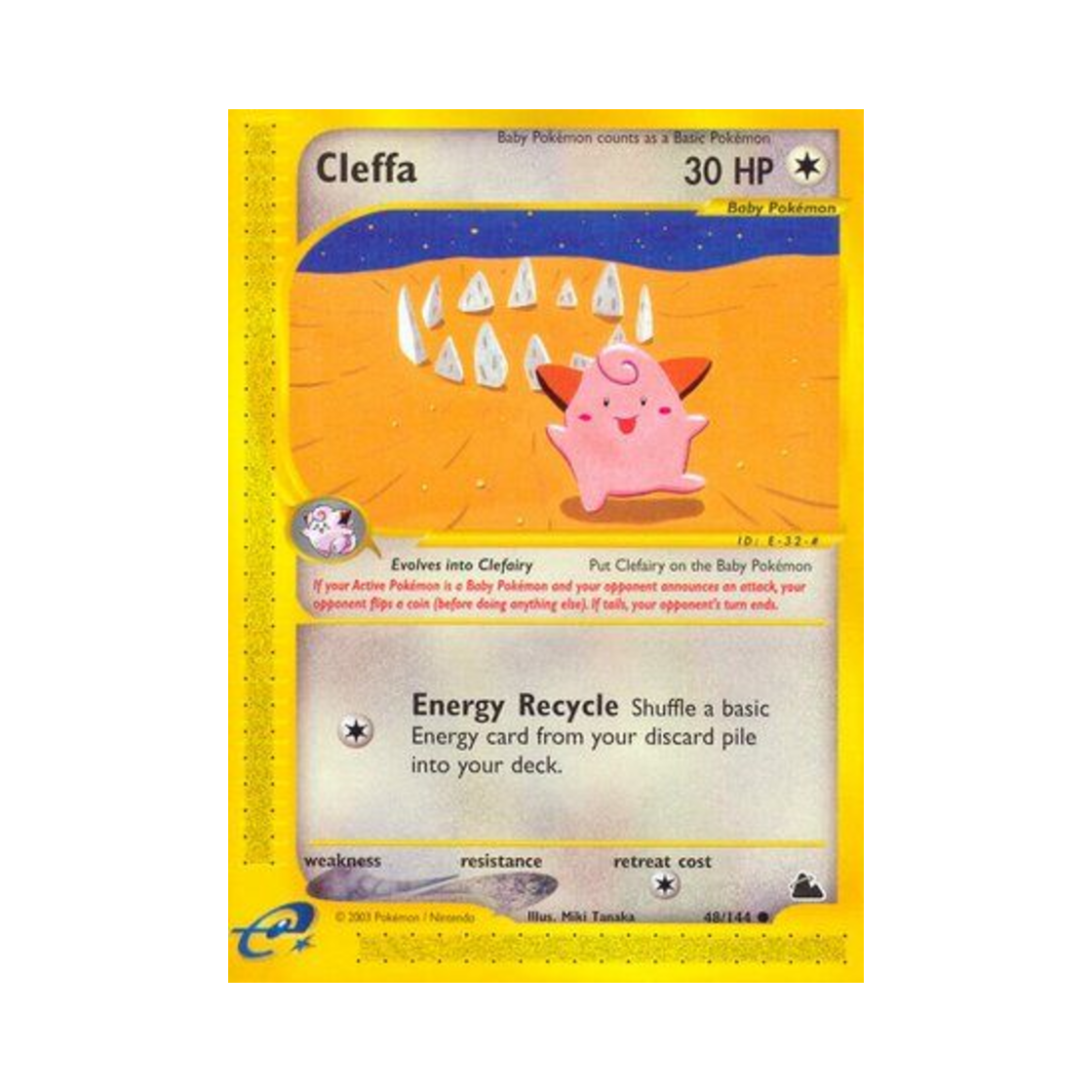 포켓몬 TCG 삐 C 스카이리지 (영문판)(Pokemon TCG Cleffa C Skyridge (English Ver.)) - 1