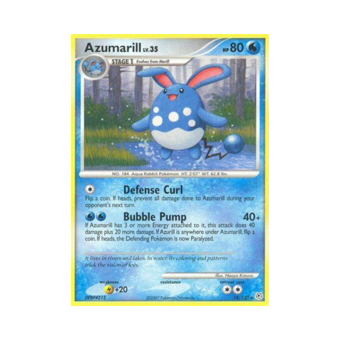 포켓몬 TCG 마릴리 R 다이아몬드 & 펄 (영문판)(Pokemon TCG Azumarill R Diamond & Pearl (English Ver.))