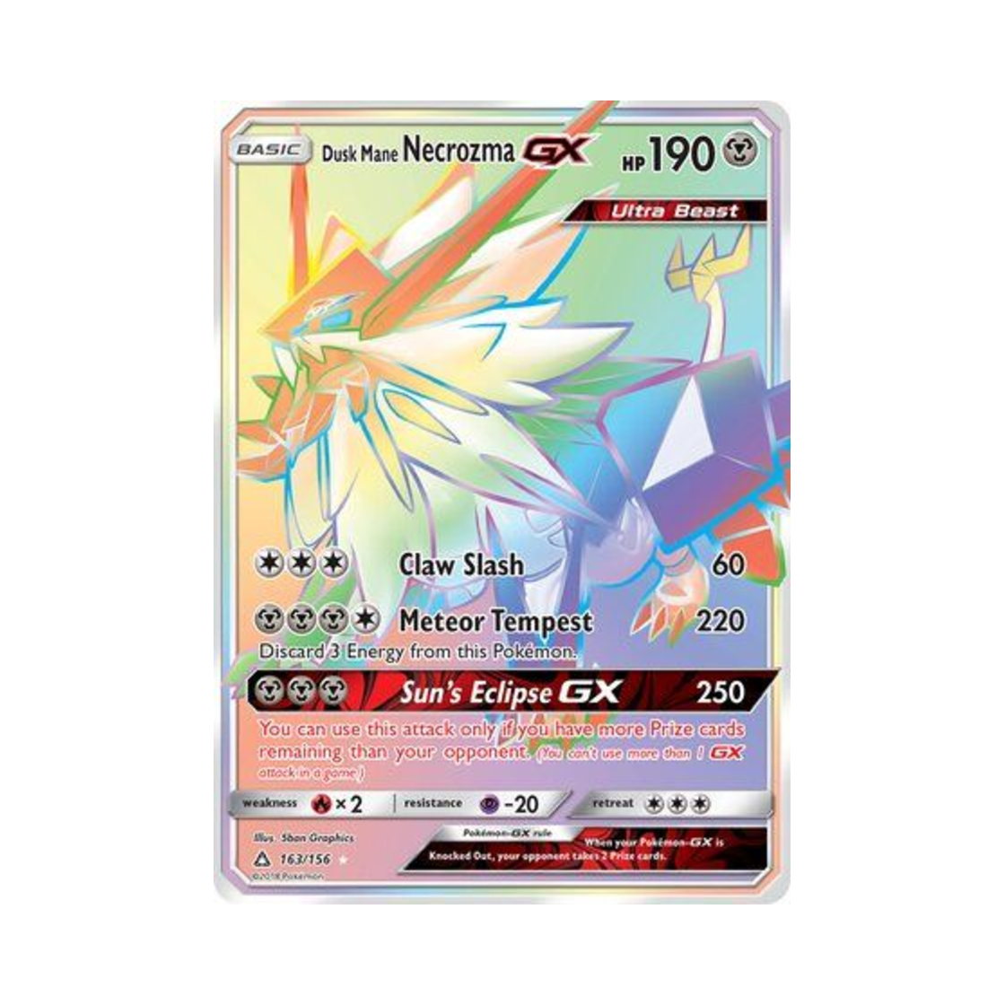 포켓몬 TCG 네크로즈마 황혼의 갈기 GX RR 울트라 프리즘 (영문판)(Pokemon TCG Dusk Mane Necrozma GX RR Ultra Prism (English Ver.)) - 1