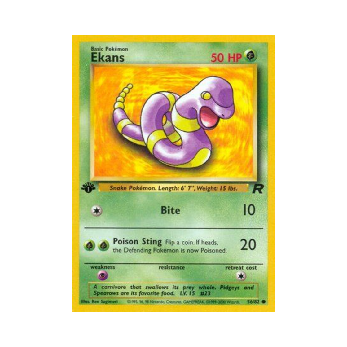 포켓몬 TCG 아보 C 로켓단 (영문판)(Pokemon TCG Ekans C Team Rocket (English Ver.)) - 1