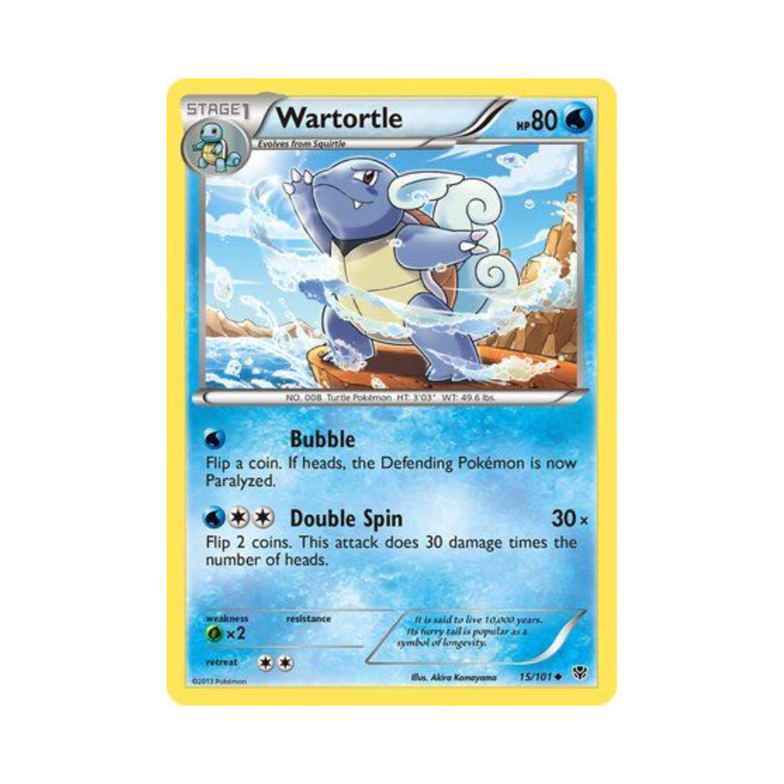 포켓몬 TCG 어니부기 U 플라스마 블라스트 (영문판)(Pokemon TCG Wartortle U Plasma Blast (English Ver.)) - 1