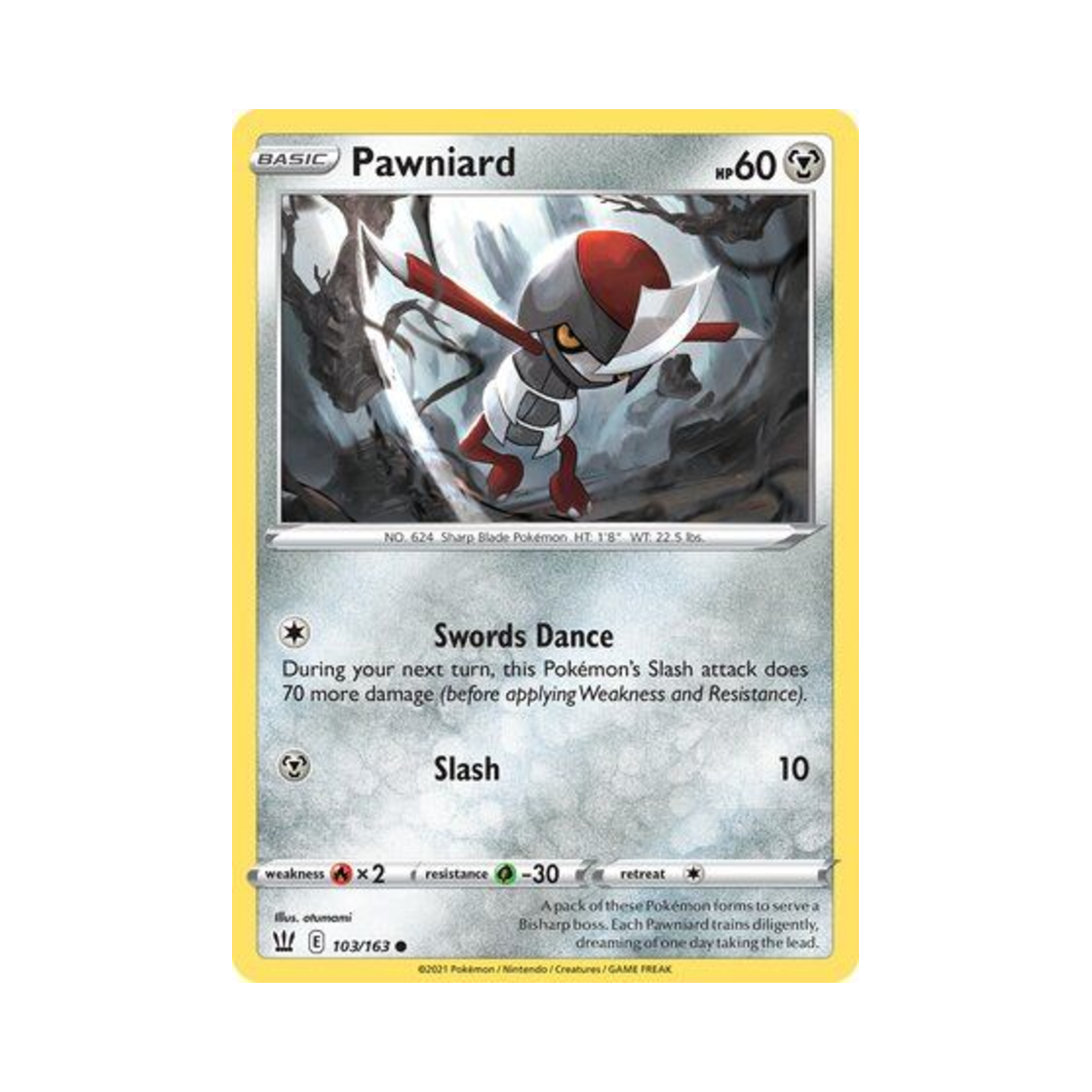 포켓몬 TCG 자망칼 C 배틀 스타일즈 (영문판)(Pokemon TCG Pawniard C Battle Styles (English Ver.)) - 1