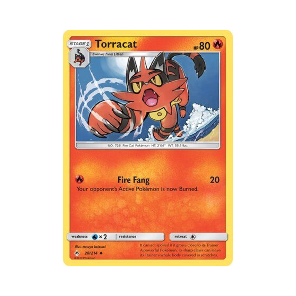 포켓몬 TCG 냐오히트 U 언브로큰 본즈 (영문판)(Pokemon TCG Torracat U Unbroken Bonds (English Ver.)) - 1