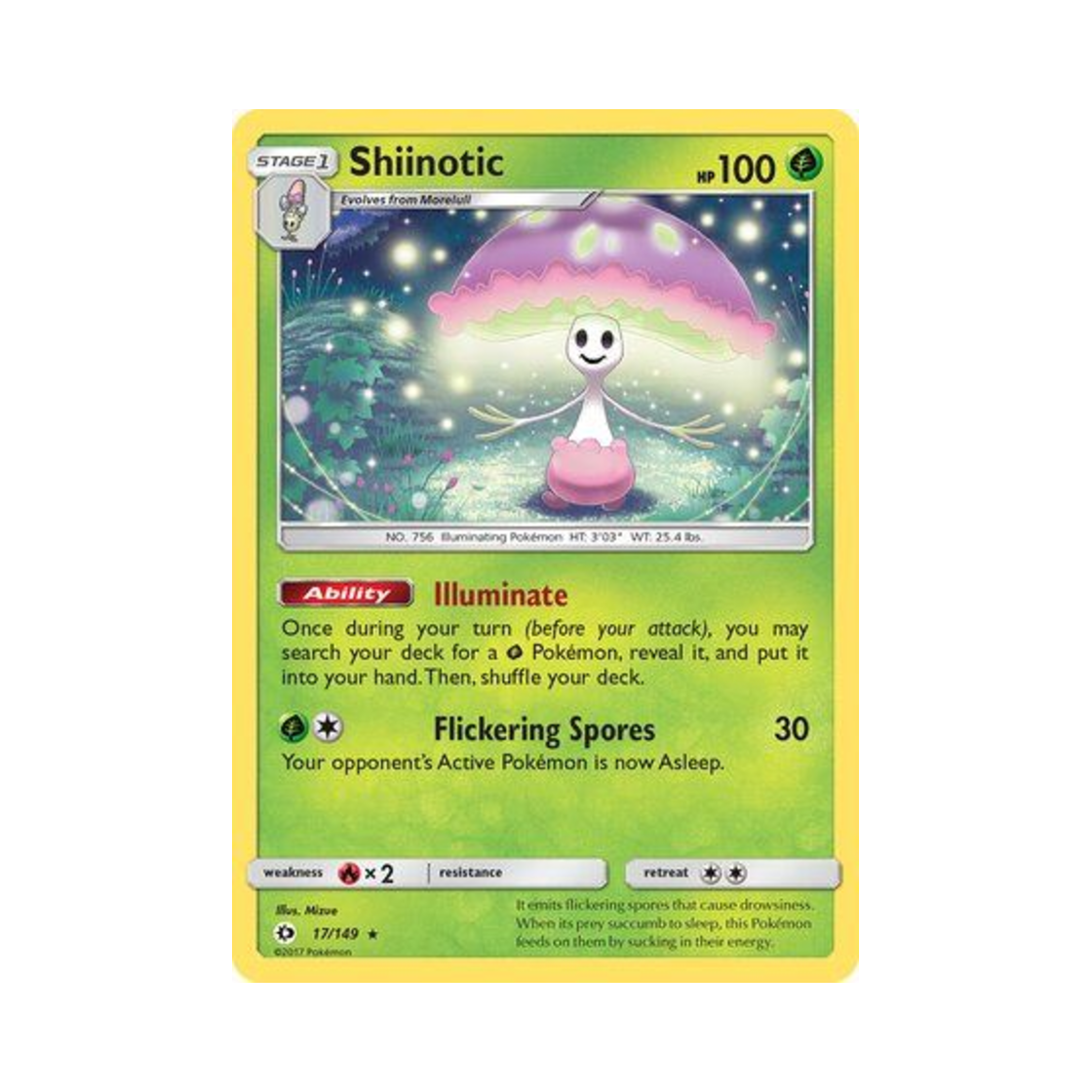 포켓몬 TCG 마셰이드 RH 썬 & 문 (영문판)(Pokemon TCG Shiinotic RH Sun & Moon (English Ver.)) - 1