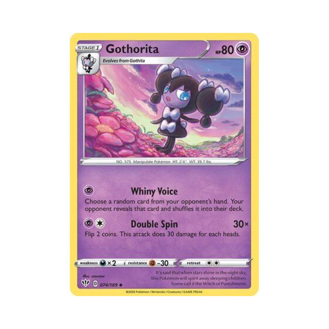 포켓몬 TCG 고디보미 U 다크니스 어블레이즈 (영문판)(Pokemon TCG Gothorita U Darkness Ablaze (English Ver.)) - 1